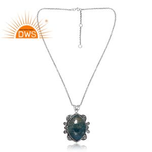 สร้อยคอจี้อัญมณีสีเงินสเตอร์ลิง925ผลิตตามแบบ - Product Image 1