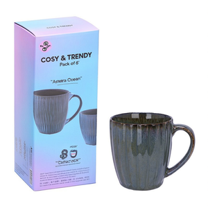 COSY & TRENDY Lot de 6 tasses à café en céramique 'Astera Ocean' - Product Image 2