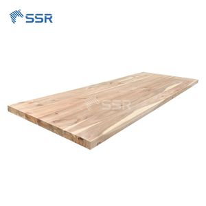 ท็อปเคาน์เตอร์ไม้กระถินเทศแบบติดขอบ 25x1.5x98 นิ้ว สำหรับเคาน์เตอร์ครัวแบบดั้งเดิม - ผลิตในเวียดนาม ขายส่ง - Product Image 1