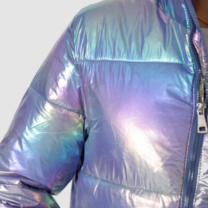 Chaqueta Acolchada Delgada Unisex de Color Sólido Elegante 2024, Chaqueta de Invierno Informal Impermeable con Cremallera Completa Personalizada, Transpirable, de Cordura - Product Image 4