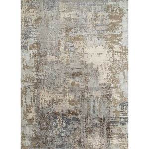 Tapis Kavi gris et noir noué à la main en laine et soie de bambou, design abstrait moderne, tapis 3D pour adolescents, motif rectangulaire pour couloir - Modèle - Product Image 1