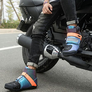 Zapatos de moto de alta calidad hechos a medida transpirables impermeables/Durable cómodo desgaste de cuero zapatos de moto - Product Image 4