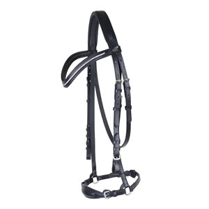 Logotipo personalizable ecuestre brida occidental gota Noseband con acolchado negro/Negro caballo Halter Web riendas Racing Material de cuero - Product Image 6