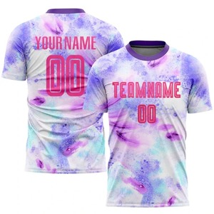 <b>Tie</b>-<b>dye</b> Print Custom Football Jersey Men Clothing Personality Team Name Y2k <b>Tee</b> Top Summer Fashion Hip Hop Street Children <b>Tees</b> - Product Image 1