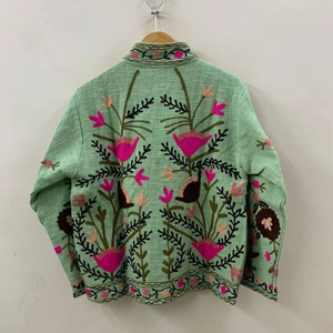 เสื้อแจ็คเก็ตกำมะหยี่สไตล์ซูซานี เสื้อโค้ทกำมะหยี่สั้นทรงโอเวอร์ไซส์ ของขวัญสำหรับเธอ เสื้อแจ็คเก็ตโดดเด่น เสื้อคลุมลำลอง เสื้อโค้ทสั้นสไตล์โบโฮ - Product Image 1