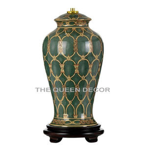 Aluminio Metal Forma redonda Azul y blanco Floral Vintage Estilo chino Tarro de jengibre decorativo Hogar Elegante - Product Image 2