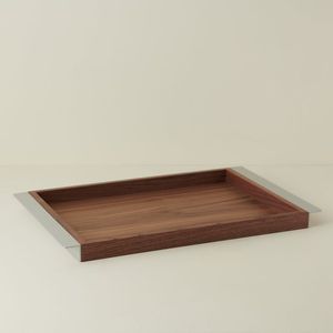 Modrn design Nouvelle arrivée Vaisselle en bois Hôtel Restaurant Plateau Plateau de décoration Plateau de service en bois véritable de noyer - Product Image 2