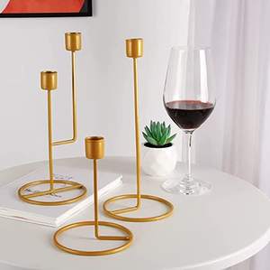 เชิงเทียนโลหะที่หรูหราสำหรับการรับประทานอาหารที่หรูหราคริสต์มาสโอกาสพิเศษการตกแต่งงานแต่งงานหรูในราคางานฝีมือของ HF - Product Image 4