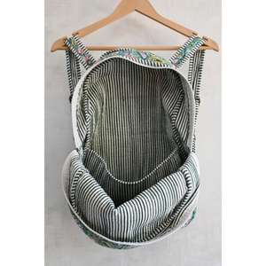 Mini sac à dos en coton imprimé à la main en Inde, motif floral, matelassé, bohème, léger, avec fermeture éclair, pour la plage, les voyages et l'école - Product Image 6