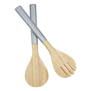 Serveurs de salade en bambou filé naturel de haute qualité pour manger style européen fabriqués à la main du Vietnam - Product Image 4