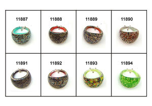 Cuentas de anillo de cristal multicolor con destellos dorados de primera calidad para la fabricación de joyas, cuentas de aspecto atractivo para la fabricación de pulseras - Product Image 4