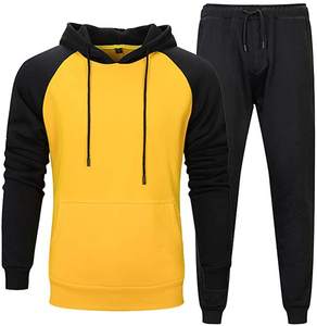 Ensemble de survêtement deux pièces pour homme 2026 personnalisé, léger, en molleton de coton premium, à capuche, uni ou imprimé, pour le sport - Product Image 4