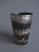 Coupe Viking en corne de buffle avec plateau, faite à la main pour les fêtes