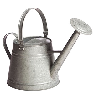 Arrosoir à imprimé floral galvanisé avec bec long et poignée en métal rustique pour plantes d'intérieur et d'extérieur - Product Image 6