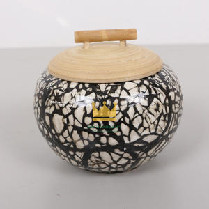 Ramadan fournit un bol en bambou filé à la main bol décoratif avec couvercle conteneur de stockage en bambou prix bon marché - Product Image 1