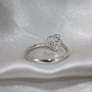 Bague de promesse de luxe en argent sterling 925 avec zircon cubique léger mariage et fête bijoux appropriés pour elle - Product Image 4