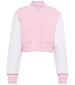 Femmes de haute qualité personnalisé Letterman veste laine corps en cuir manches culture varsité vestes hiver longue Chenille broderie - Product Image 5