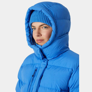 Chaqueta de Invierno Acolchada para Mujer, Estilo Parka, con Capucha Ajustable con Cordón, Color Azul Ultra, de Alta Calidad, Marca OEM - Product Image 3