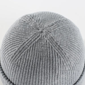 Bonnets de qualité supérieure, mode décontractée, vente en gros, logo brodé personnalisé, couleur unie, acrylique, bonnets chauds d'hiver - Product Image 5
