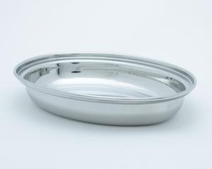 Argent rétro rectangulaire et ovale en acier inoxydable plat de service usage domestique miroir polissage restauration plateau roulant assiettes à dîner - Product Image 1