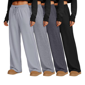 Pantalons de jogging pour femmes à taille haute, amples, décontractés, à jambes larges, avec cordon de serrage, élastiques, pantalons de sport - Product Image 6
