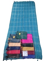 Châle en Viscose Métallisé à Carreaux avec Franges et Pompons pour Femme, Long et Chaud pour l'Hiver, Vente en Gros, OEM ODM Personnalisé