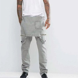 Overoles de Mezclilla de Alta Calidad para Hombre, Estilo Ropa de Trabajo, Mezcla de Poliéster, Algodón y Elastano, Estilo Urbano, Tipo Cargo - Product Image 4