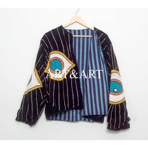 Veste en velours Suzani brodée à la main pour femmes, style bohème classique et élégant, coton écologique, séchage rapide - Product Image 6