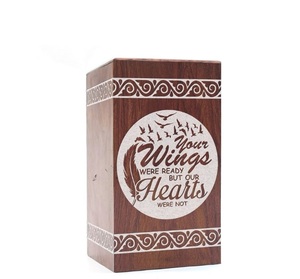 You wings Were Ready Wooden Urn for Human <b>Ashes</b> Personalized Cremation Urns for Adult <b>Ashes</b> <b>Pet</b> Memorial Funeral Dog <b>Keepsakes</b> - Product Image 1