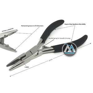 Kit de Herramientas Profesional para Extensiones de Cabello, Herramientas de Precisión Negras con Estuche de Lujo Beige - Product Image 4