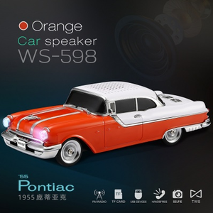 Prise en charge de la <span class=keywords><strong>carte</strong></span> <span class=keywords><strong>SD</strong></span> <span class=keywords><strong>avec</strong></span> <span class=keywords><strong>radio</strong></span> FM Haut-parleur intelligent sans fil Haut-parleur sans fil en forme de voiture classique BT Vintage - Product Image 5