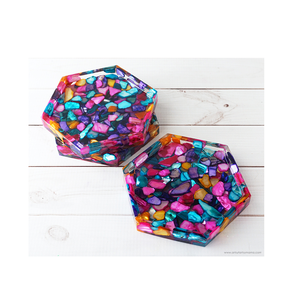 Dessous de verre en résine époxy Dessous de verre pour café et vin pour la décoration de la maison et de la cuisine Fabricant et fournisseur de l'Inde - Product Image 4