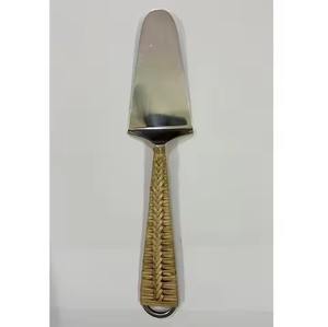 Juego de cuchillo y espátula para cortar pasteles con mango de resina, herramienta de lujo moderna para cortar pasteles de boda - Product Image 2