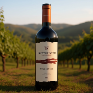 Sangiovese Rubicone IGT Red <b>Wine</b>-750ml Easy Drinking 6 Bottles Per Box-Terre Forti - Product Image 3