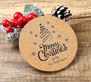 Posavasos y alfombrillas de corcho cuadradas redondas personalizadas a granel con diseño de logotipo impreso personalizado 9cm 10cm 4 pulgadas almohadillas de corcho para el hogar - Product Image 5