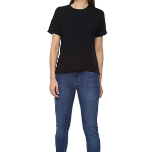 Camisetas clásicas de cuello redondo para hombre, de talla grande Camisa de algodón blanco liso de poliéster, venta al por mayor - Product Image 4