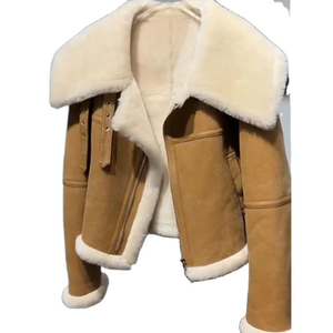 Premium <b>Womens</b> <b>Leather</b> <b>Jacket</b> Fashion Sheepskin High End Classic <b>Moto</b> Design With Stand Collar And Perfect Slim Fitted Look - Product Image 2