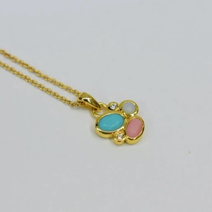S925 14K Plaqué Or Chunky Naturel Turquoise Rose Opale Australienne Opale Personnalisable pour Les Ventes OEM et ODM - Product Image 1