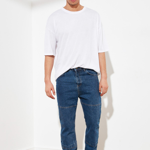 Camiseta de gran tamaño con logotipo personalizado a la moda para hombre, camiseta blanca en blanco personalizable de algodón 100% - Product Image 5