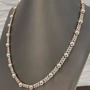 Fully <b>Iced</b> <b>Out</b> Round and Baguette Moissanite Diamond Hip Hop <b>Chain</b> Crafted in 925 Sterling Silver Rappers Party wear Jewelry - Product Image 4