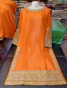Pakistanais Indien Designer Soie Salwar Kameez Robe Bollywood Inspiré Robe De Mariée pour Eid Collection 2022 Vente Robe - Product Image 3