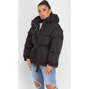 Vente en gros de vestes d'hiver pour femmes manteaux à bulles en satin à manches longues coupe-vent chaud fabriqué en usine matelassé Streetwear imprimé - Product Image 1