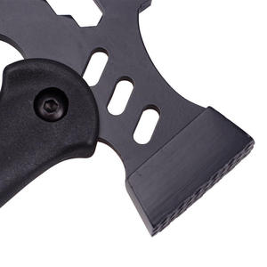 Hache en acier à haute teneur en carbone de qualité industrielle, manche en acier – Outil multifonctionnel tactique pour le camping, la coupe et le feu, longueur totale 400 mm - Product Image 5