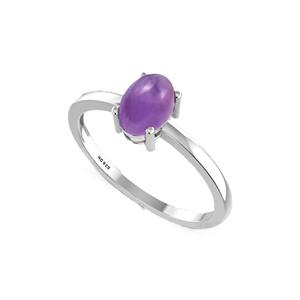 Bague empilable en argent sterling 925 réglage de la broche améthyste pierre précieuse poire forme ronde et ovale à la mode unisexe - Product Image 1