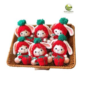 Crochet Christmas Tree Keychain Plush Ornament Handmade Matte <b>Soft</b> Stuffed Gift <b>Toy</b> Set - Product Image 1