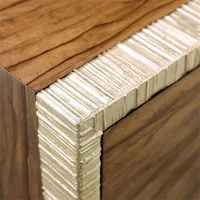 Armoire de rangement à deux portes Aldeano |   Buffet et table console au fini noyer moderne