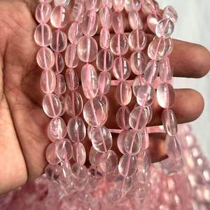 Perles de quartz rose naturel de haute qualité, lisses, de 8x6 mm à 15x18 mm, pour la fabrication de bijoux - Product Image 3