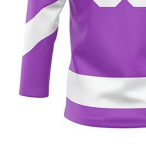 Camisetas de equipo de Jersey de hockey sobre hielo de sarga de aparejos de sublimación y bordado personalizadas de poliéster profesional OEM - Product Image 6