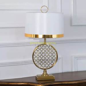 Modern Gold Table Lamp With Black <b>Shade</b> Stacked Cylindrical Metal Base Home Decorative <b>Lighting</b> <b>For</b> <b>Bedroom</b> Living Room Office - Product Image 5