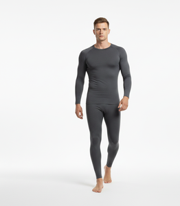 Iron Frost Grey <b>Men</b> <b>Thermal</b> Suit Soft Full Sleeve Breathable Heat Lock Fabric Built <b>for</b> Cold Weather Comfort - Product Image 2